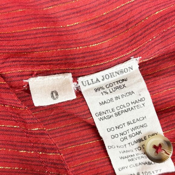 Ulla Johnson Rory Mini Dress 0 Red NEW - Picture 9 of 9